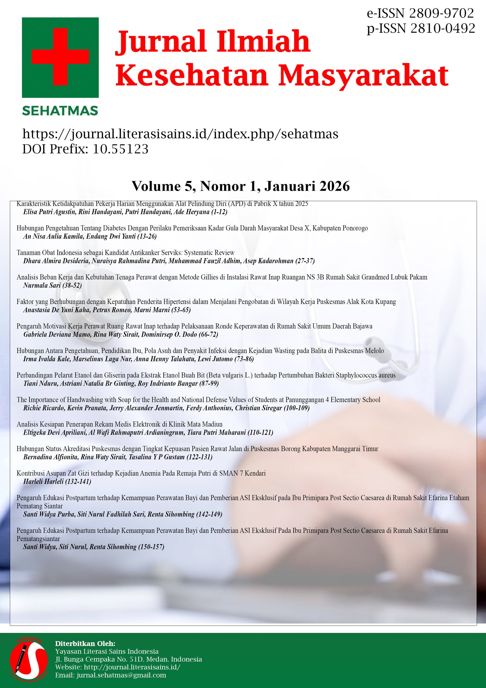 					View Vol. 5 No. 1 (2026): Januari 2026
				